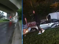 Λ. Θηβών: Αυτοκίνητο από αερογέφυρα έπεσ...