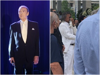 Με λευκό κουστούμι ο Ψινάκης στην κηδεία...