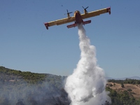 Πυρκαγιά πάνω από τον Μαραθώνα- Πνέουν ι...