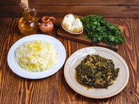 Συνταγή για σπανακόρυζο κοκκινιστό με μανιτάρια 