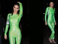 BeautySpy: Η Κένταλ Τζένερ neon green diva στο νυχτερινό Λονδίνο