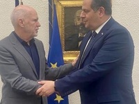 Με τον Πρέσβη της Παλαιστίνης Yussef Dor...