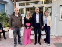 O Άγγελος Τσιγκρής αντάλλαξε ευχές και ...