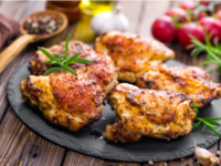 Μπουτάκια κοτόπουλου με σκόρδο και καστανή ζάχαρη