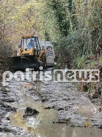 Ηλεία: Σώθηκε «παρά τρίχα» οδηγός φορτηγού που παρασύρθηκε από χείμαρρο