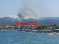 Μεγάλη φωτιά στην Κορινθία- Εκκενώνεται ...