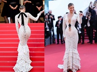 Μπέλα Χαντίντ, Κάννες: Με «crochet» δαντ...