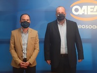 Με τον διοικητή του ΟΑΕΔ Σπύρο Πρωτοψάλτ...