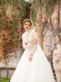 Ρομαντικό, boho PRONOVIAS νυφικό από μετ...