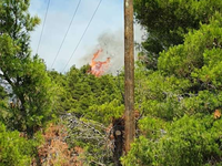 Λευκάδα: Καλύτερη η εικόνα της φωτιάς στ...