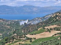 Υπό έλεγχο η φωτιά στις Νεραντζιές Αιγιά...