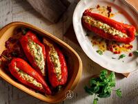 Πιπεριές γεμιστές με τυρί από την Αργυρώ...