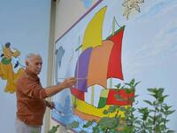 Ο γλυκός παππούς που ομορφαίνει τα σχολε...