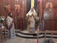 Στο ναό Αγ. Κωνσταντίνου στην Αρόη λειτο...