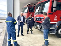 Επίσκεψη του Άγγελου Τσιγκρή στο Πυροσβε...