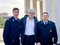 Eπίσκεψη του Άγγελου Τσιγκρή στο Αστυνομ...