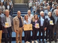 Ο Χ. Μπονάνος στην τελετή απονομής τιμητ...