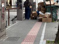 Χαρτόκουτα «κατάργησαν» πεζοδρόμιο στο κ...