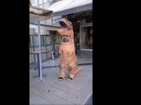 Πάτρα: Έβγαλε τον δεινόσαυρο βόλτα, με κ...