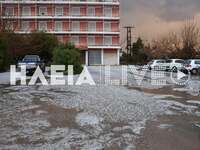 Καιρός – Πύργος: Στα... λευκά λόγω χαλαζόπτωσης