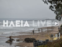 Οι πρώτες εικόνες του... Ιανού στην Ηλεία