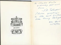 «Ο Φύλακας στη Σίκαλη»: Σπάνιo υπογεγραμ...