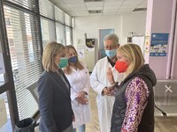 Η Χριστίνα Αλεξοπούλου στο Κέντρο Υγείας...