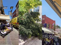 Θυελλώδεις νοτιάδες στα Χανιά: Πέφτουν δ...