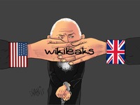 Η σύλληψη του Τζούλιαν Ασάνζ με το πενάκ...