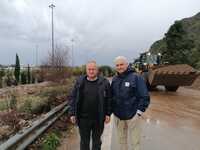 Στο σημείο της κατολίσθησης στον Ελαιώνα...