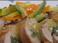 Γεμιστό ψαρονέφρι με σπανάκι και μανούρι...