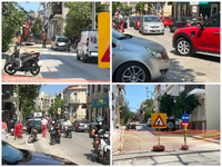 Πατρα: Κυκλοφοριακό κομφούζιο στο κέντρο...