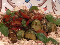 Μπριάμ λαχανικών με πικάντικη ξινομυζήθρα Κρήτης