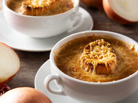 Συνταγή για γαλλική κρεμμυδόσουπα με καρ...