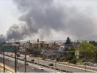 Φωτιά σε βιομηχανία στο Μενίδι