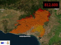 Φωτιά στον Έβρο: Δορυφόρος δείχνει την ε...