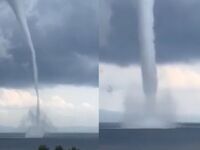 Χαλκιδική: Τρομακτικός υδροστρόβιλος κον...