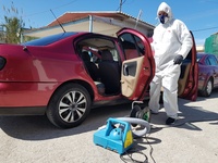 Εξειδικευμένο συνεργείο, ψέκασε τα ΤΑΞΙ ...