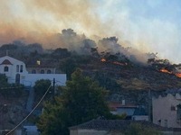 Φωτιά στη Σαλαμίνα: Μήνυμα 112 για απομά...