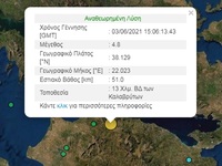 Πάτρα: Σεισμός 4,8 Ρίχτερ έγινε αισθητός...