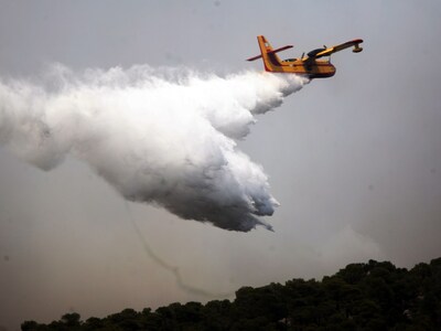 Μεγάλη φωτιά κοντά στο Γαλαξίδι
