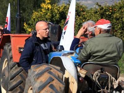 Αγρότες από την Αιγιάλεια στο συλλαλητήρ...