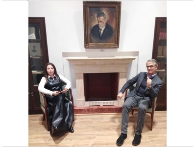 Η Πηνελόπη Καράγιωργα με τον Χάρη Βλαβιανό