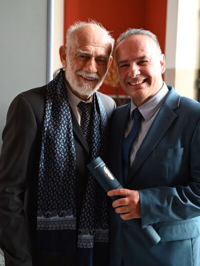 Με τον Γιώργο Λιάνη.