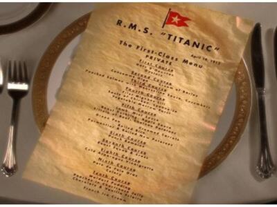 88.000 ευρώ για το τελευταίο μενού του Τιτανικού