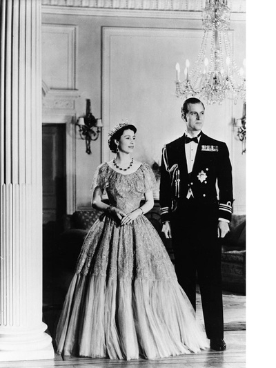 Mε τον πρίγκιπα Φίλιππο το 1952