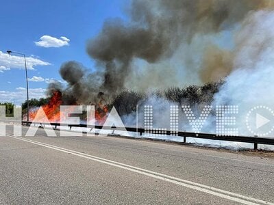 Πύργος: Φωτιά ανάμεσα στο Κολίρι και το Λαμπέτι 