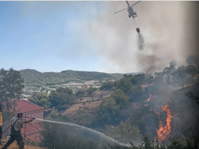 Νέα πυρκαγιά στον Κουβαρά Αττικής
