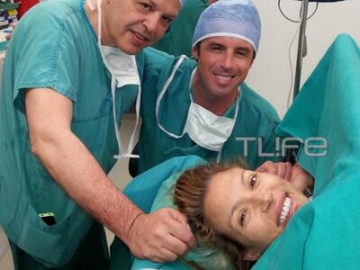 Η Βίκυ Καγιά στην αίθουσα τοκετού  και τ...