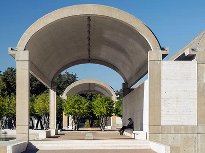 The Kimbell Art Museum's 1972 building, ...